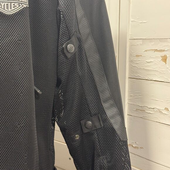 Harley-Davidson Mesh Motorcycle Jacket Liquid Solutions Straw Flask Hydration XL - Picture 9 of 16